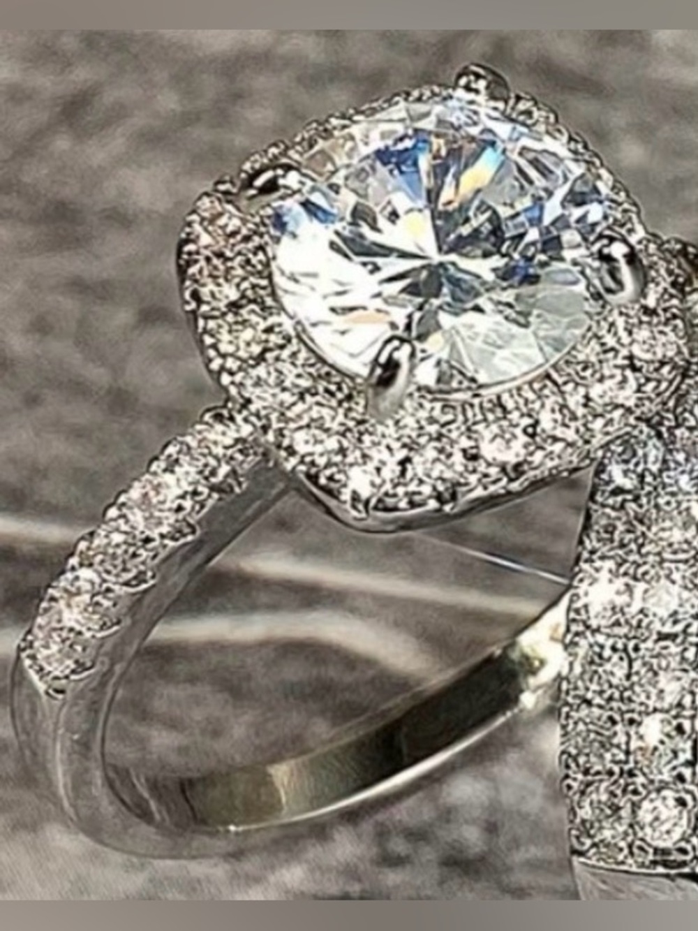 Cushion Halo Diamond Fashion  
Ring | Sparkly Statement Ring